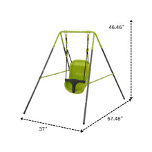 Load image into Gallery viewer, Xns001 - Baby Swing With Safety Seat Indoor / Outdoor - Black / Green
