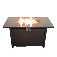 Load image into Gallery viewer, Outdoor Fire Pit Table Durable Construction With Lid - Black
