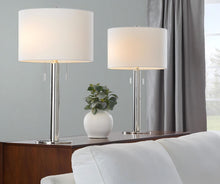 Load image into Gallery viewer, Master - 29" Contemporary Table Lamp (Set of 2) - Polished Nickel / White
