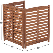Load image into Gallery viewer, 3 Panel Outdoor Wooden Air Conditioner Fence
