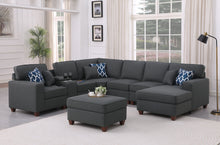 Load image into Gallery viewer, Tina - 8 Piece Upholstered Sectional With Ottoman
