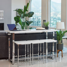 Load image into Gallery viewer, Ledesma - 4 Piece Counter Height Dining Set And Built In Power Unit - White Marble
