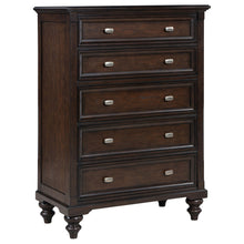Load image into Gallery viewer, Berwick - 5 Drawer Chest With Felt Lined Top Drawers - Dark Oak
