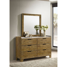 Load image into Gallery viewer, Packard - 6 Drawer Dresser With Mirror - Oak

