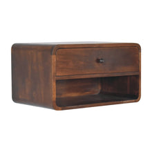Load image into Gallery viewer, Curve Upper Slot Floating Nightstand
