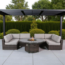 Load image into Gallery viewer, Rattan Patio Set With Comfortable Cushions And Fire Pit
