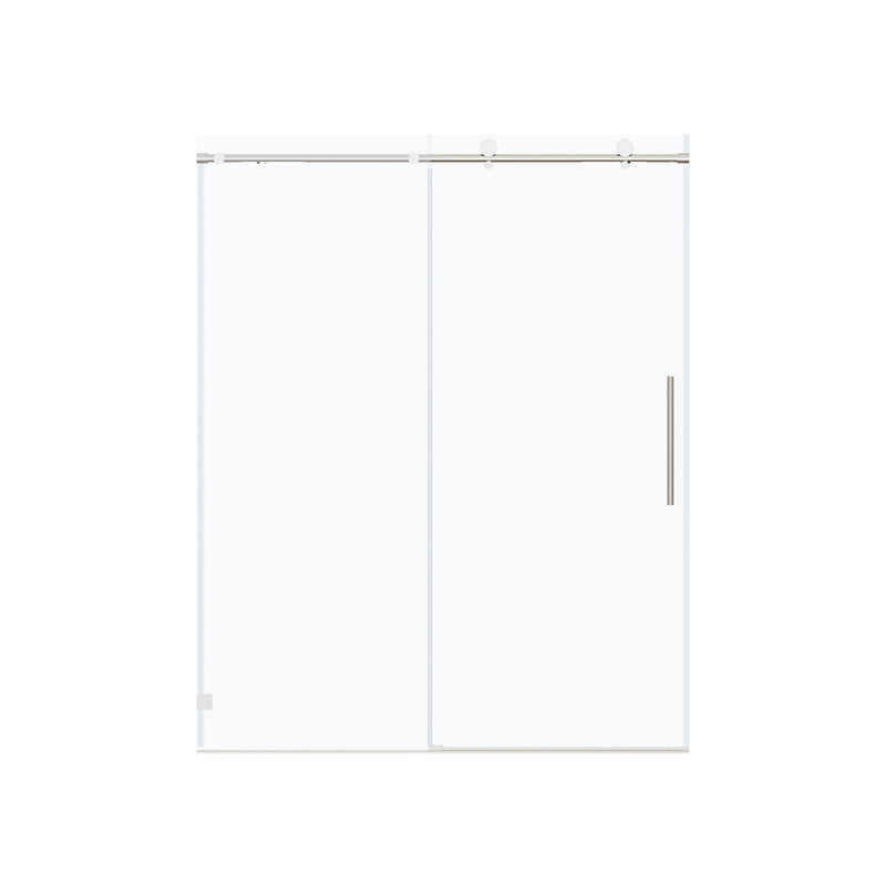 Frameless Single Sliding Soft Close Shower Doors, 5 / 16" Sgcc Tempered Glass - Chrome