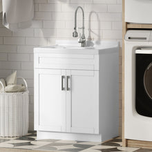 Load image into Gallery viewer, Hennessy - Deluxe Laundry Utility Sink And Cabinet
