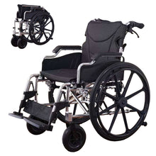 Load image into Gallery viewer, Lightweight Foldable Transport Wheelchair For Adults With Double X Force Support
