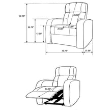Load image into Gallery viewer, Greenfield - 3 Seater Home Theater With Storage - Black
