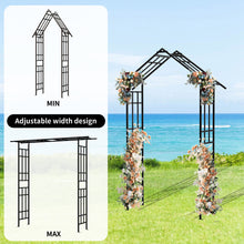 Load image into Gallery viewer, Garden Arch With Adjustable Width Climbing Plants Support - Black
