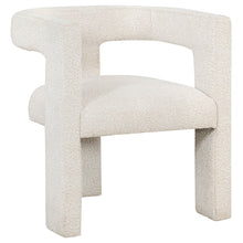 Load image into Gallery viewer, Verda - Upholstered Accent Side Chair In Soft With Rounded Open Back And 3 Leg Base - White

