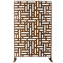 Load image into Gallery viewer, Decorative Freestanding Metal Privacy Screen For Indoor &amp; Outdoor Use
