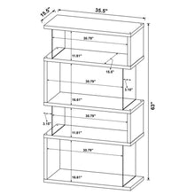 Load image into Gallery viewer, Elias - 4 Shelf Bookshelf With Zigzag Design
