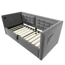 Load image into Gallery viewer, Upholstered Daybed With Hydraulic Storage And USB / Type - C Charging
