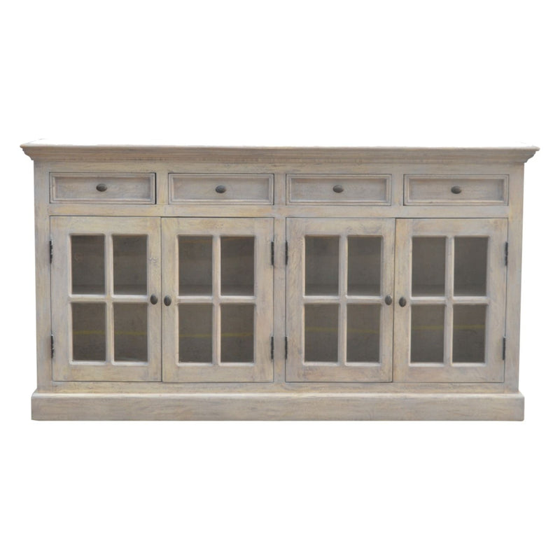 Glazed Sideboard - Natural / White