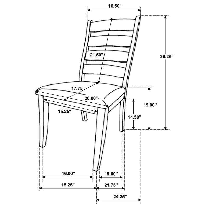 Sammy - Dining Side Chair (Set of 2) - Brown / Beige