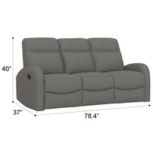 Load image into Gallery viewer, Manual Reclining Sofa With Dual Independent Recliners
