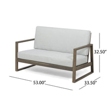 Load image into Gallery viewer, Belgian - Loveseat &amp; Coffee Table Set With Water Resistant Cushions - Gray
