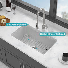 Load image into Gallery viewer, Rectangular Single Bowl Kitchen Sink With Dual Mount Installation - White
