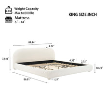 Load image into Gallery viewer, Upholstered Simple Modern Bedroom Bed With Curved Headboard
