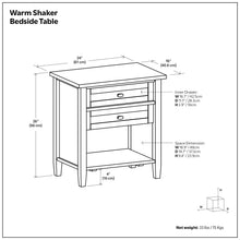 Load image into Gallery viewer, Warm Shaker - Bedside Table
