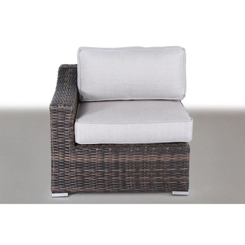Outdoor 4 Person Garden Seating Set, Resin Wicker, Weather Resistant - Brown Mix