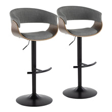 Load image into Gallery viewer, Vintage Mod - Mid Century Modern Adjustable Height Barstool With Swivel &amp; Rounded T Footrest (Set of 2)
