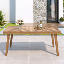 Load image into Gallery viewer, Outdoor Dining Table With Slatted Top, Ideal For Patio
