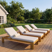 Load image into Gallery viewer, Outdoor Chaise Lounge With 5 Position Adjustable Backrest
