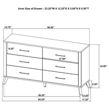Load image into Gallery viewer, Fraser - 6 Drawer Dresser Cabinet - Natural
