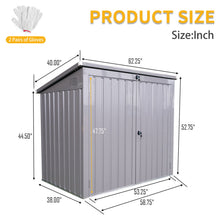 Load image into Gallery viewer, Garbage Bin Shed Stores 2 Trash Cans Metal Outdoor Bin Shed For Garbage Storage
