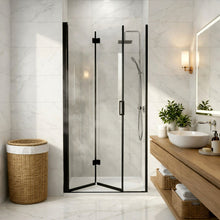 Load image into Gallery viewer, Semi Frameless Bifold Pivot Shower Door, Reversible Installation
