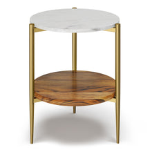 Load image into Gallery viewer, Wagner - Round Marble &amp; Wood Table
