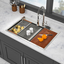 Load image into Gallery viewer, Topmount Drop In Kitchen Sink With Double Bowl Design
