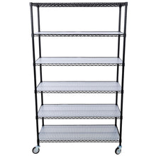Load image into Gallery viewer, 6 Tier 6000Lbs Capacity Nsf Metal Shelf Wire Shelving Unit, Heavy Duty Adjustable Storage Rack With Wheels &amp; Shelf Liners For Commercial Grade Utility Steel Storage Rack
