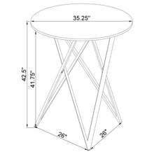 Load image into Gallery viewer, Halverson - Round Top Bar Table - White / Silver
