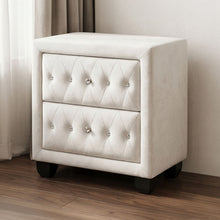 Load image into Gallery viewer, Sophia - 2 Drawer Upholstered Nightstand
