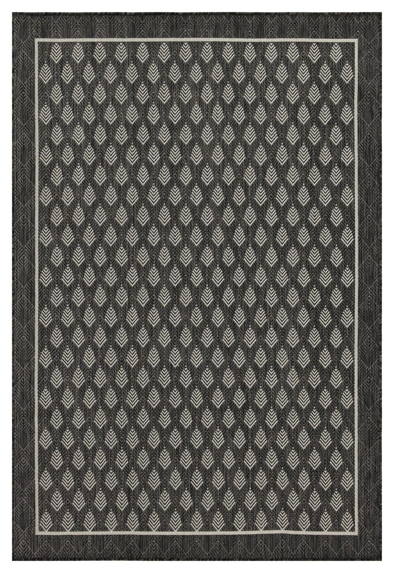 Sunshine - 5'3" X 7'3" Indoor, Outdoor Polypropylene Area Rug - Anthracite