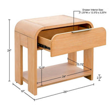 Load image into Gallery viewer, 1 Drawer Waterfall Nightstand With Mid Century Design - Natural
