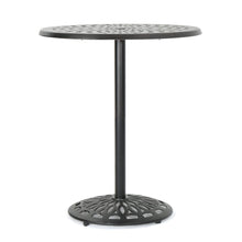 Load image into Gallery viewer, Elegant Cast Aluminum Round Bar Table With Romantic Filigree Design - Copper
