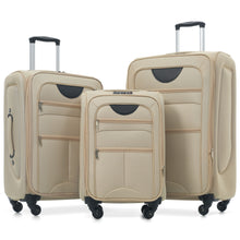 Load image into Gallery viewer, Softside Luggage Expandable 3 Piece Set Upright Spinner Lightweight Suitcase

