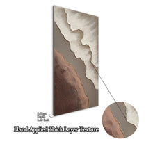 Load image into Gallery viewer, Abstract Wall Art, Textured Canvas Painting With Accents, Decor For Living Room (Set of 2) - Antique Brown+White
