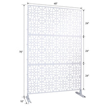 Load image into Gallery viewer, Outdoor &amp; Indoor Metal Freestanding Decorative Privacy Screen
