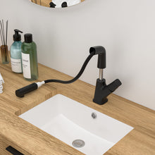 Load image into Gallery viewer, Pull Down Bathroom Sink Faucet With Three Water Modes And Construction - Matte Black
