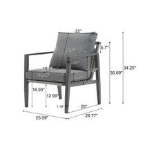 Load image into Gallery viewer, Modern Lounge Chair With Rope Accents And Cushions
