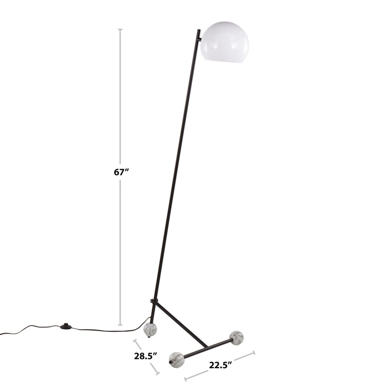Eileen - Contemporary Floor Lamp - Brushed Nickel