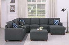 Load image into Gallery viewer, Tina - 8 Piece Upholstered Sectional With Ottoman
