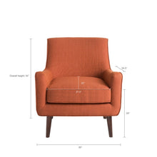 Load image into Gallery viewer, Accent Chair Upholstered With Legs - Burnt Orange

