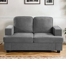 Load image into Gallery viewer, Modern Loveseat, Comfortable 2 Seater Couch With Deep Seating, Loose Back Cushions, Wide Arms

